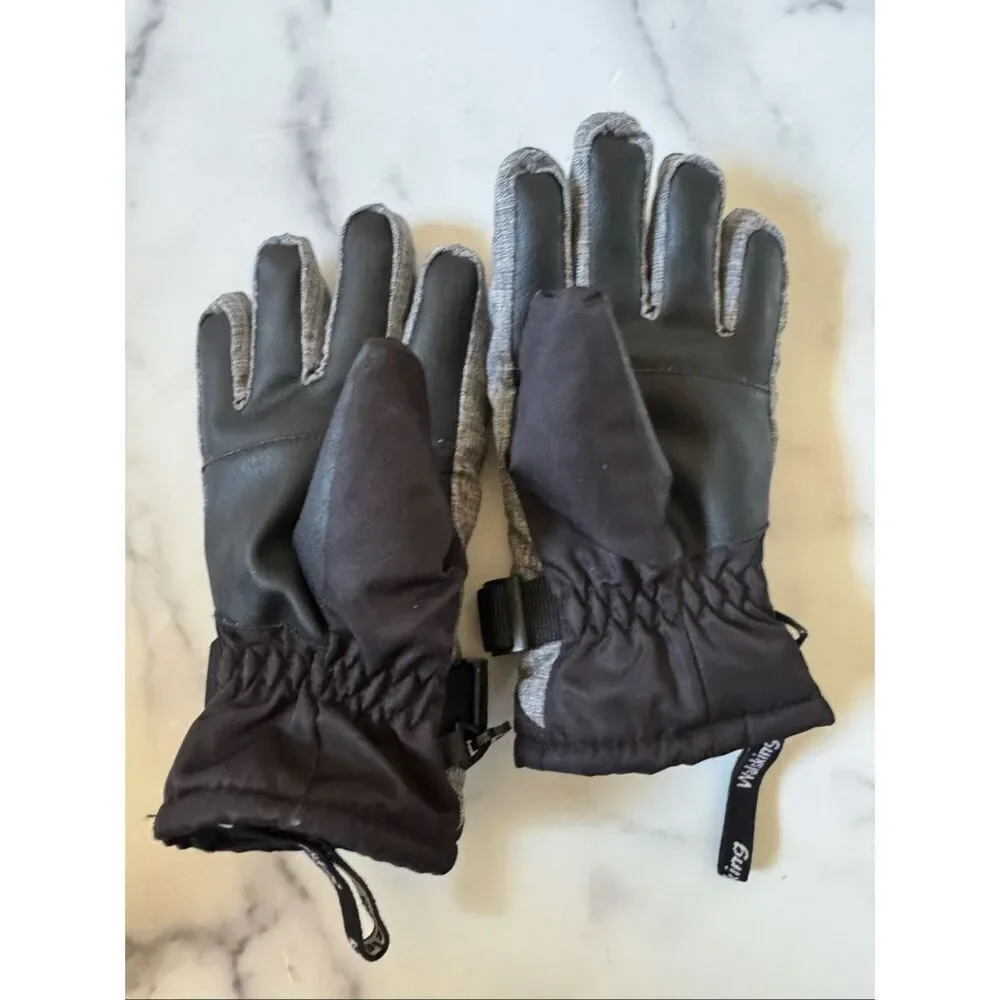 Walsking kids unisex snow gloves mittens winter accessories outerwear grey black